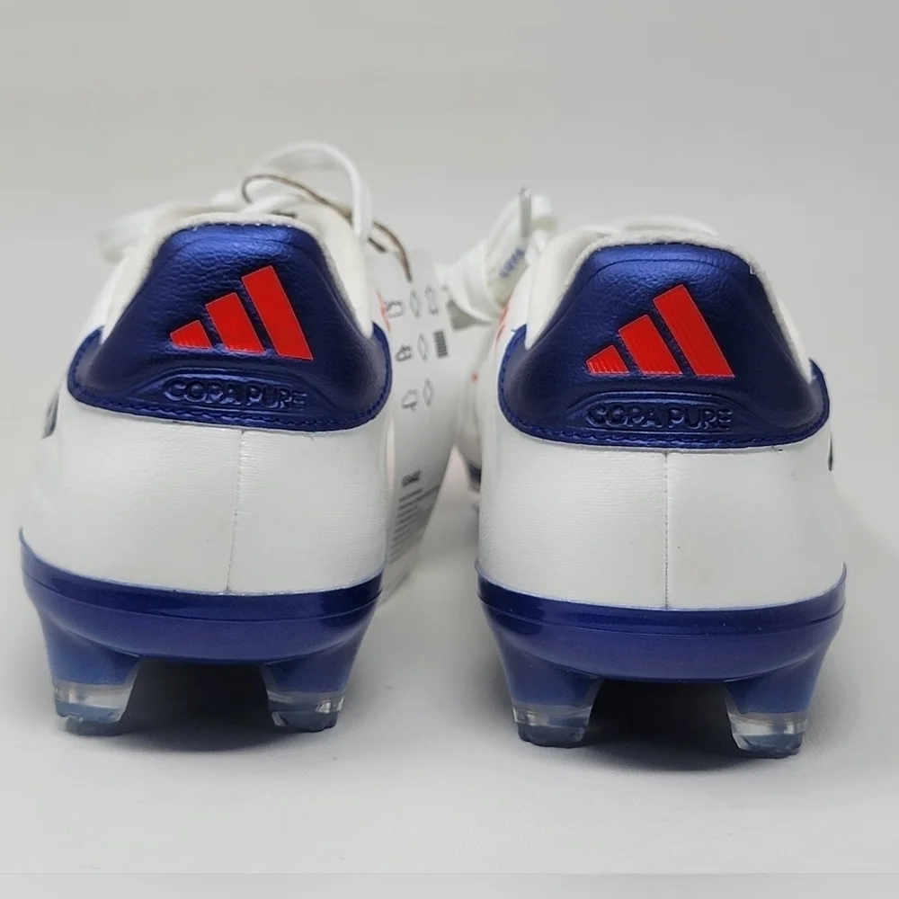 adidas Soccer Copa Pure 2 Elite FG Cloud White Blue Cleats IG6402 Men's Size 7
